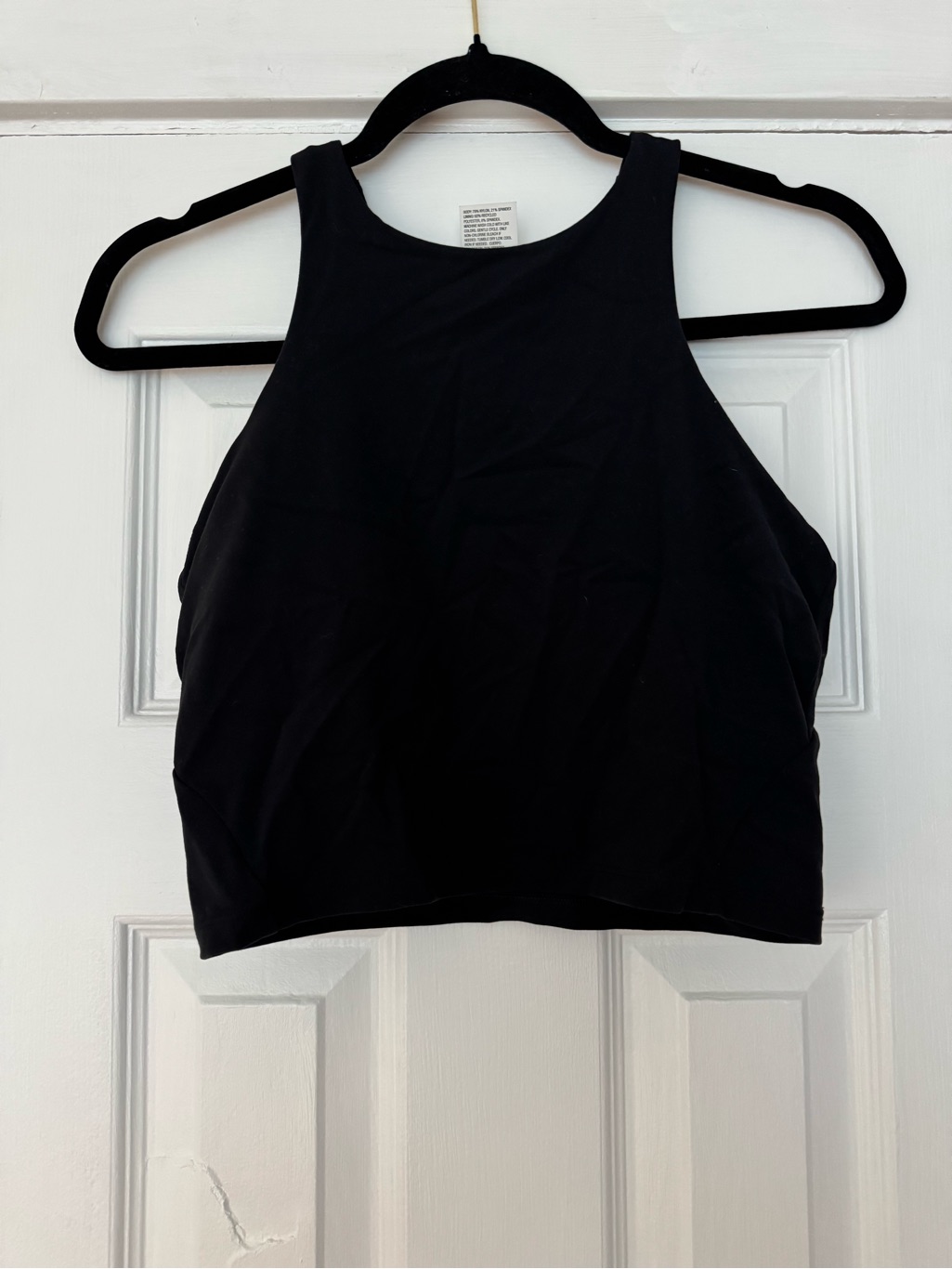 All In Motion Black High-Neck Crop Top